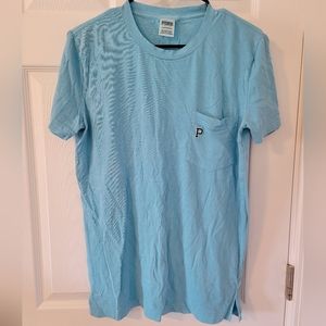 XS PINK Blue T-Shirt with Pocket